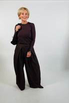Pantalon Norah in bruin – dames broek | L'eau Vive Fashion