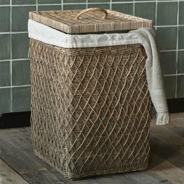 Diamond Weave Laundry Basket - L'eau Vive