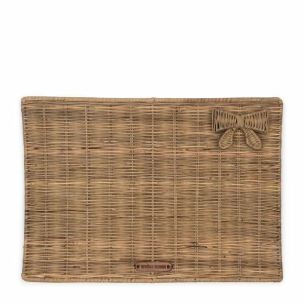 Rustic Rattan Pretty Bow Placemat