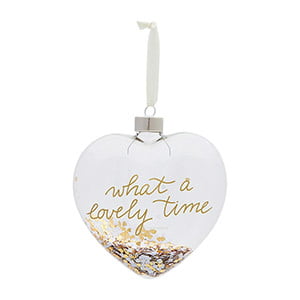 Lovely Time Heart Ornament gold M